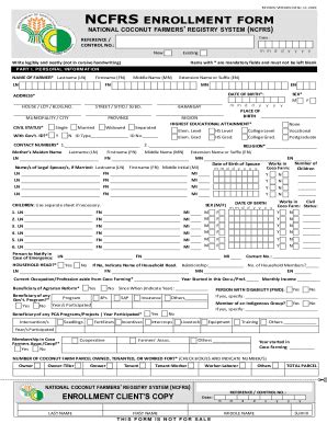ncfrs enrollment form sample fill up|Ncfrs.